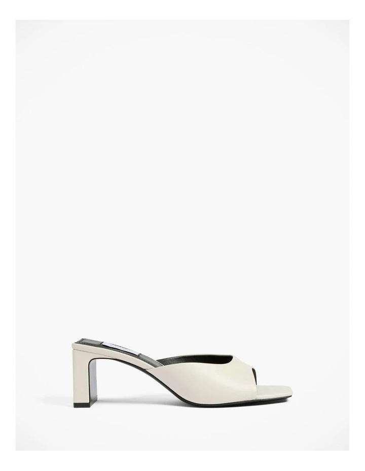 Ava Block Mule in Antique White image 1
