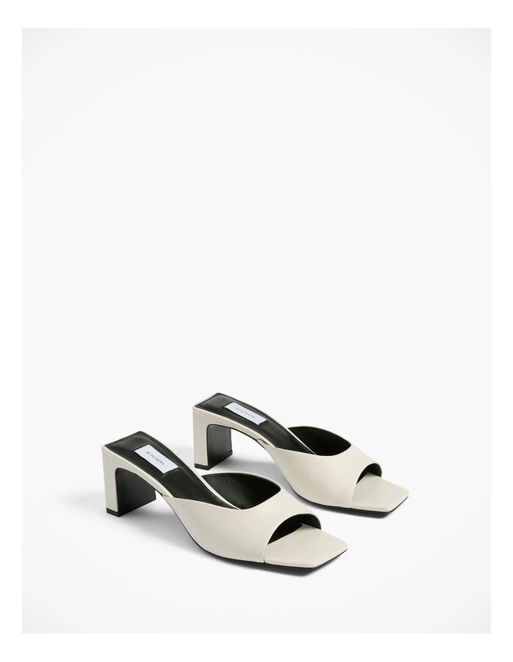 Ava Block Mule in Antique White image 3