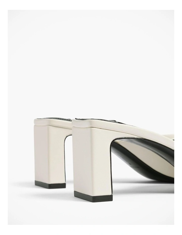 Ava Block Mule in Antique White image 5