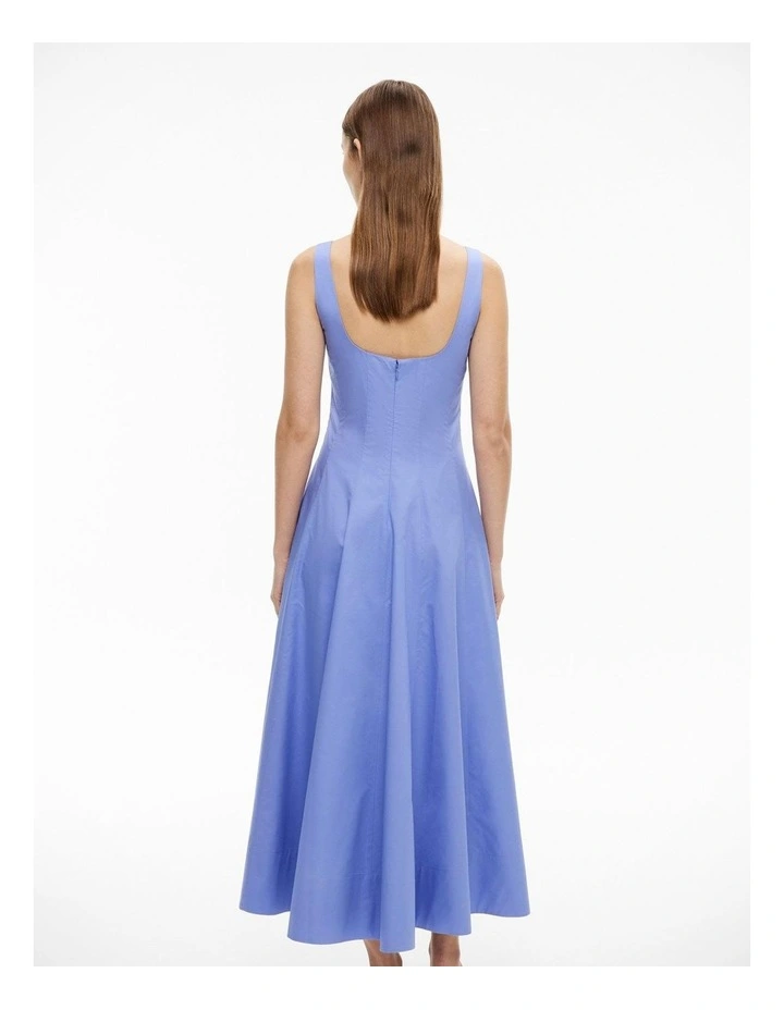 Seam Detail Midi Dress in Violet image 4