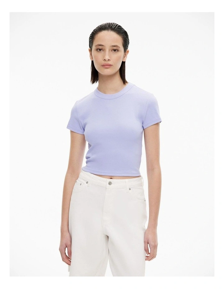 Rib Baby Tee in Lilac Tint image 1