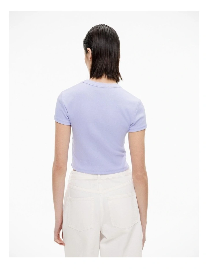 Rib Baby Tee in Lilac Tint image 4