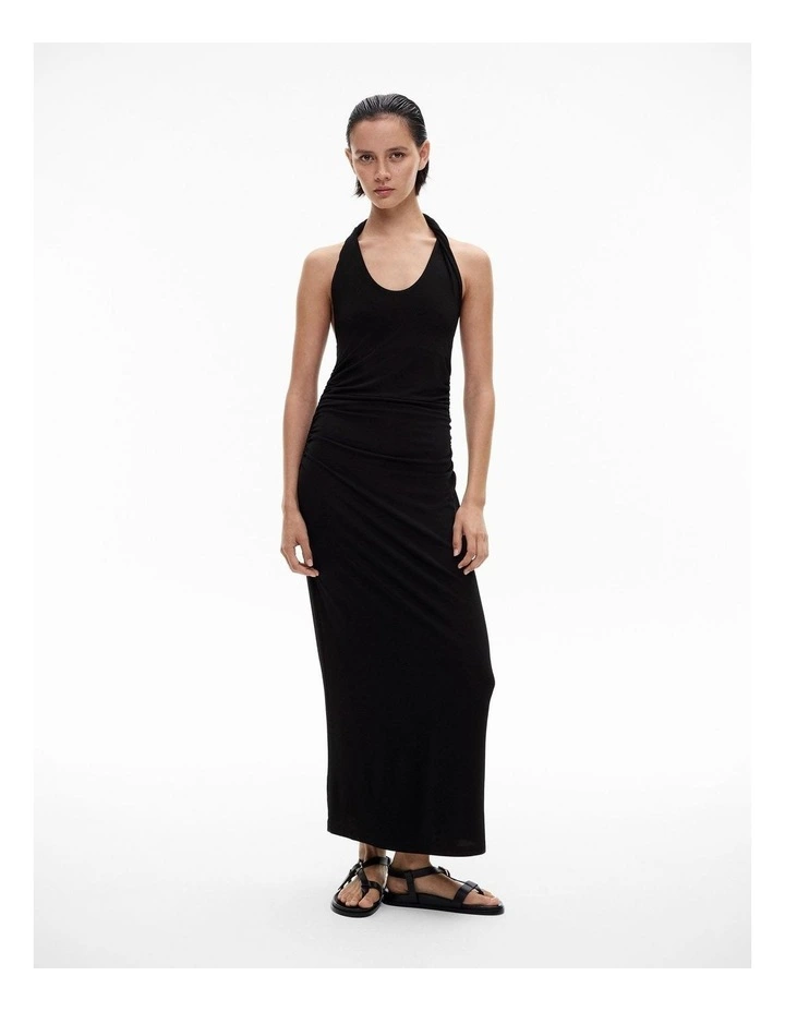 Jersey Twist Dress in Black image 1