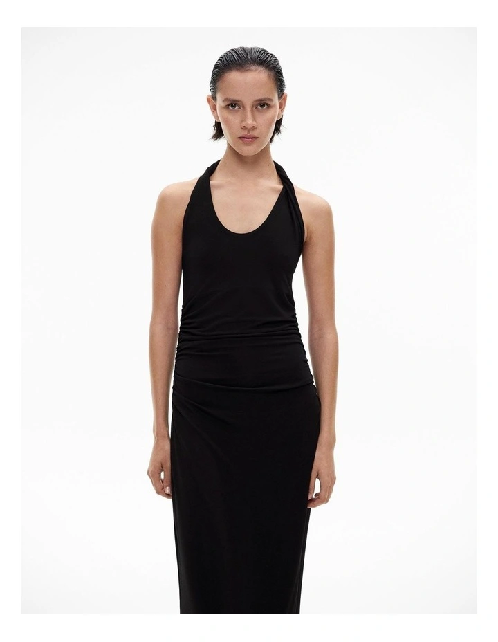 Jersey Twist Dress in Black image 2