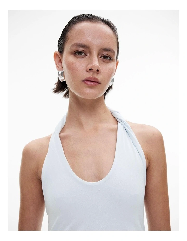 Jersey Twist Dress in Baby Blue image 3