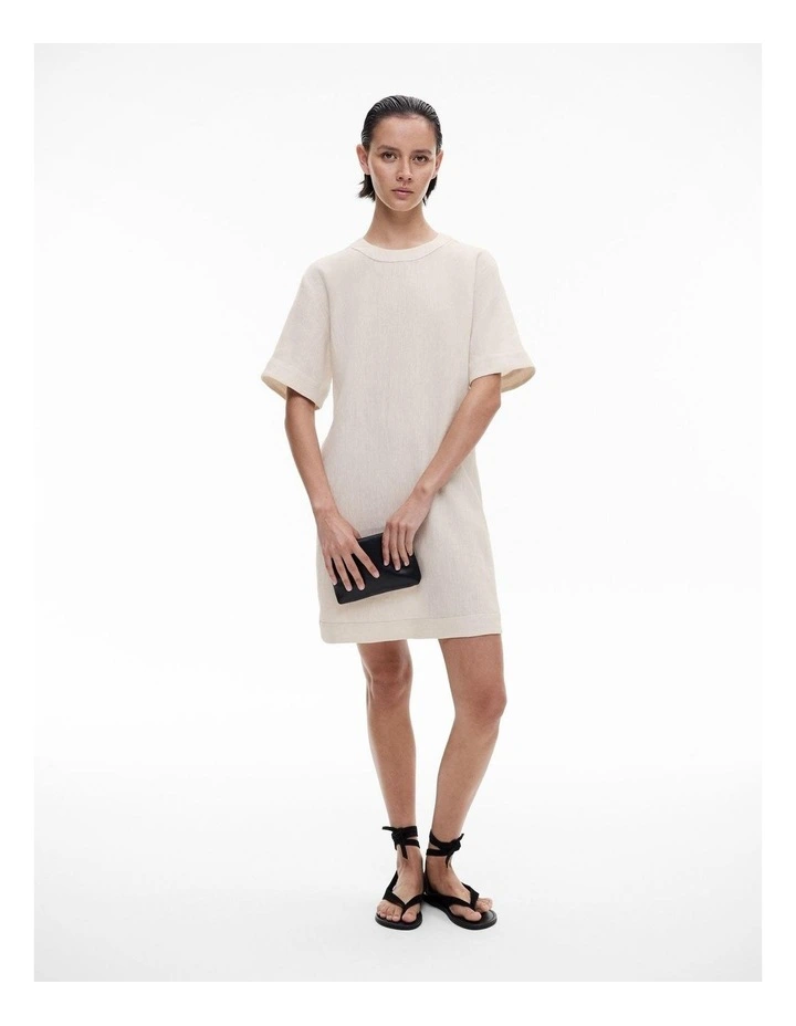 Linen Tee Dress in Stone Yd image 1