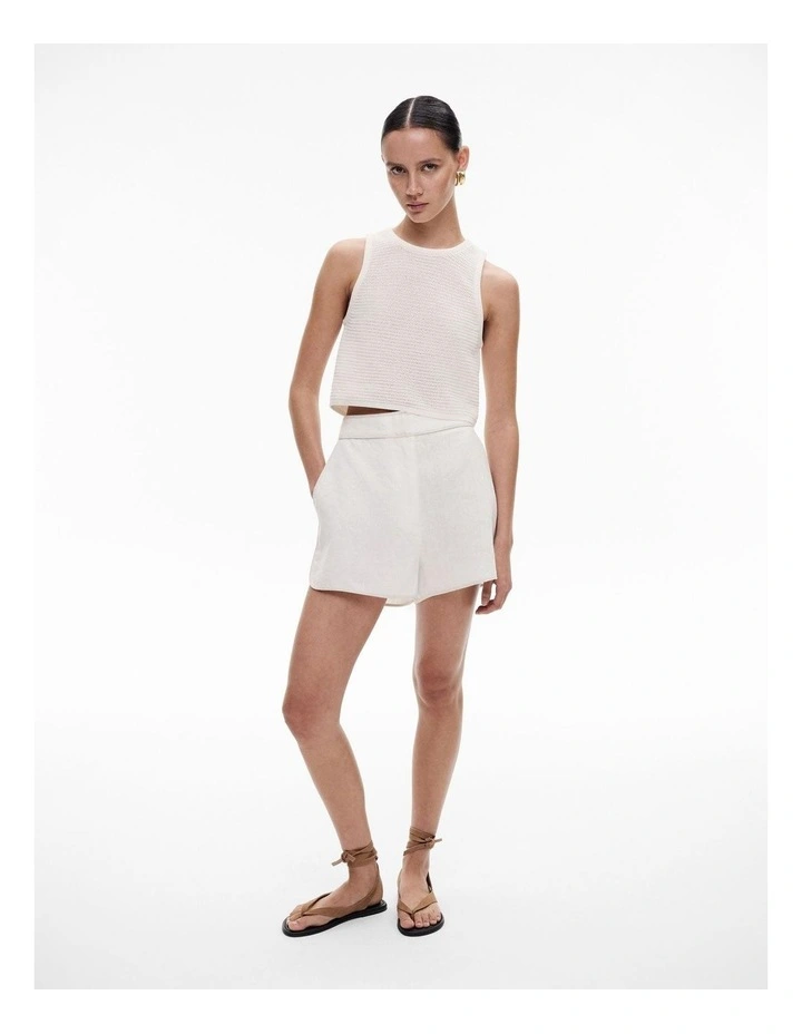 Stitch Knit Tank in Fresh White image 2