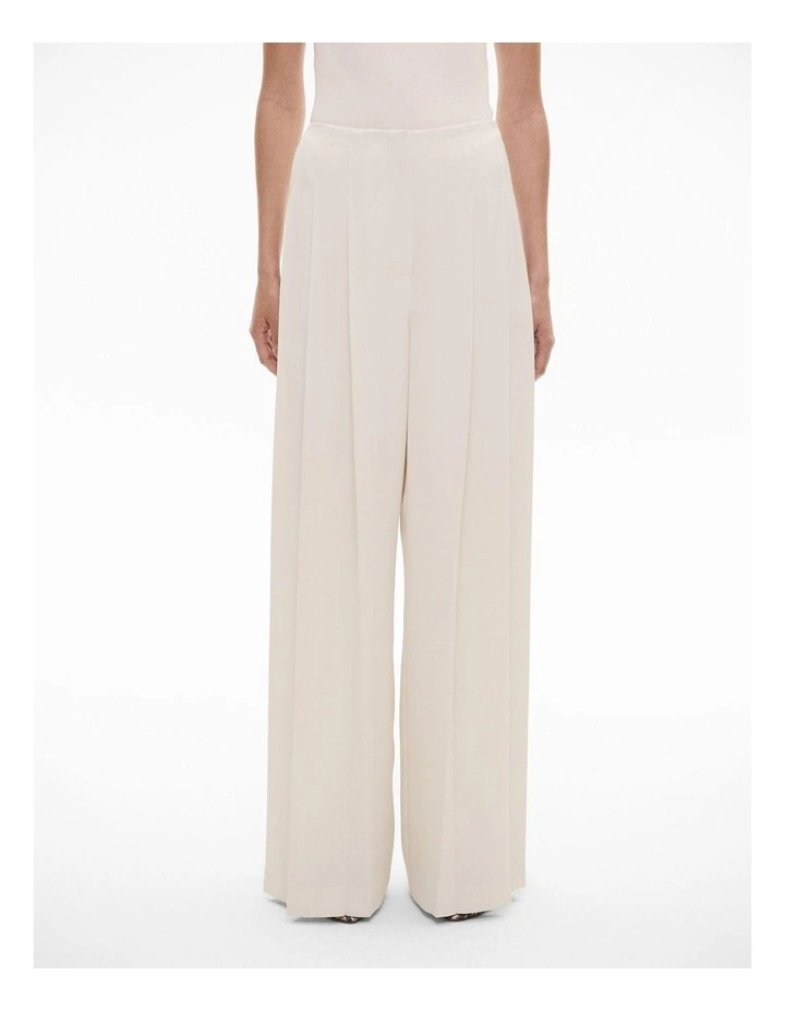 Pleat Pant in Chalk image 1