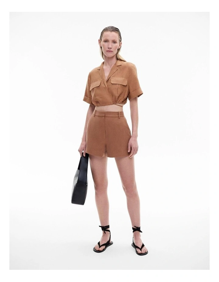 Utility Tie Shirt in Nutmeg image 2