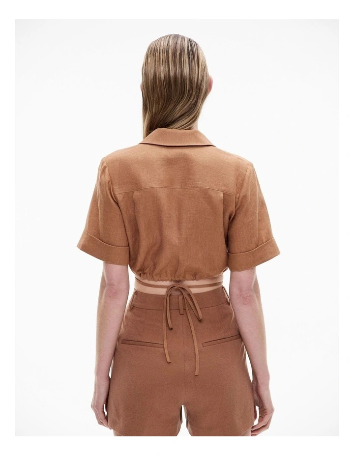 Utility Tie Shirt in Nutmeg image 4