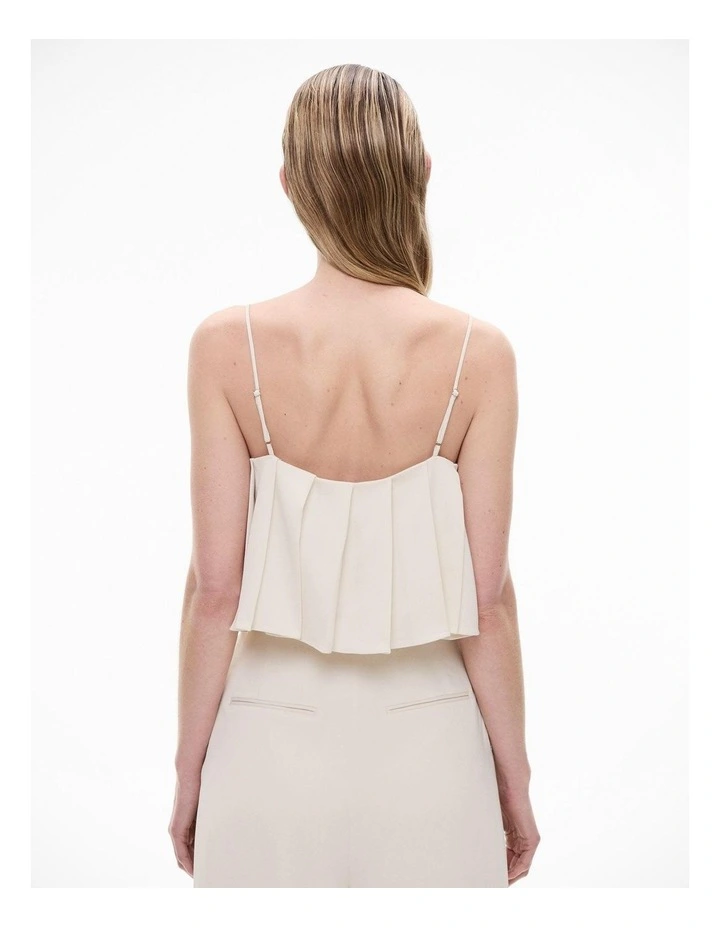 Pleat Camisole in Chalk image 4