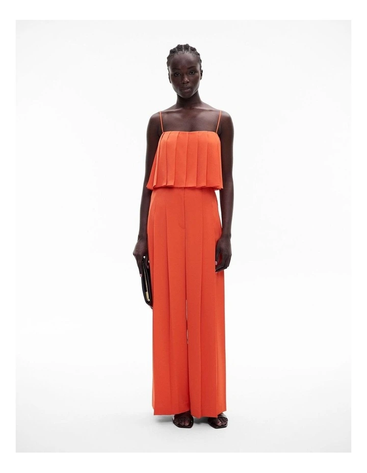 Pleat Camisole in Tangerine image 2