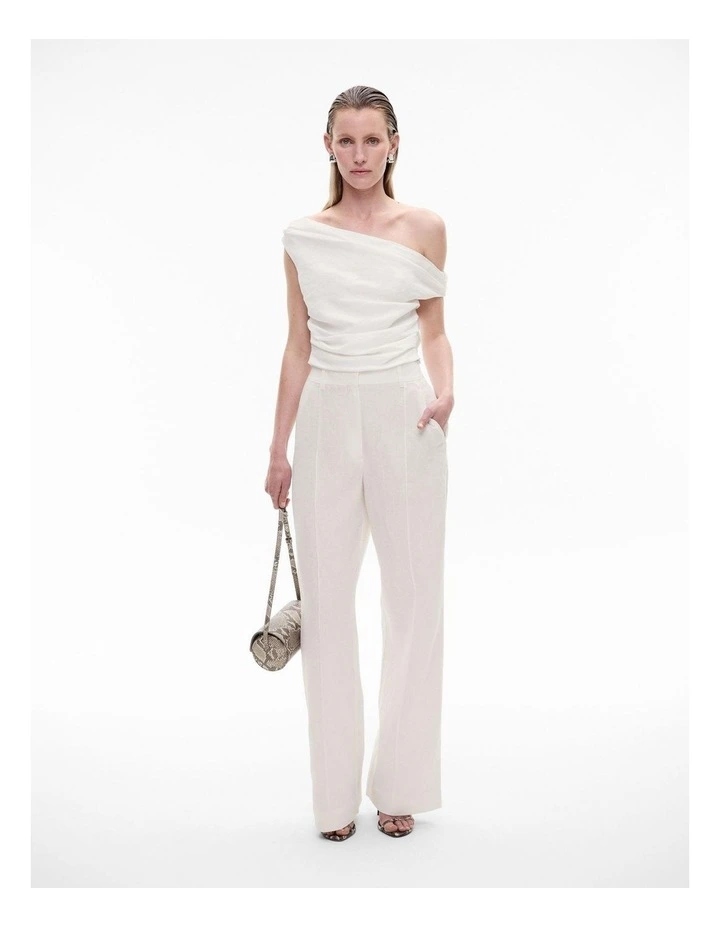 Off Shoulder Top in Fresh White image 2