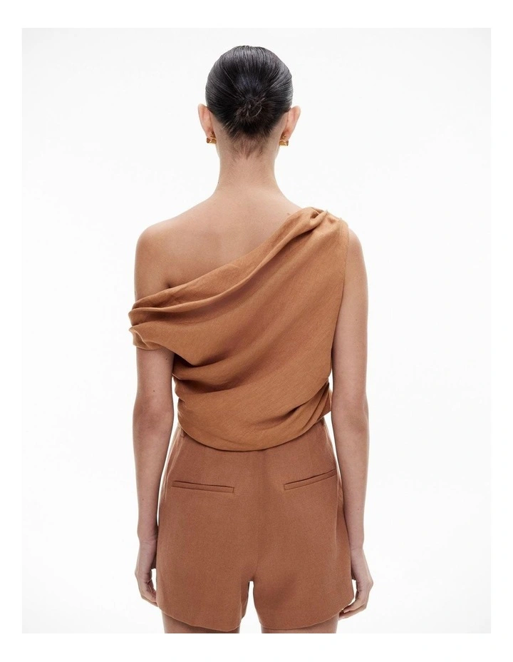 Off Shoulder Top in Nutmeg image 4
