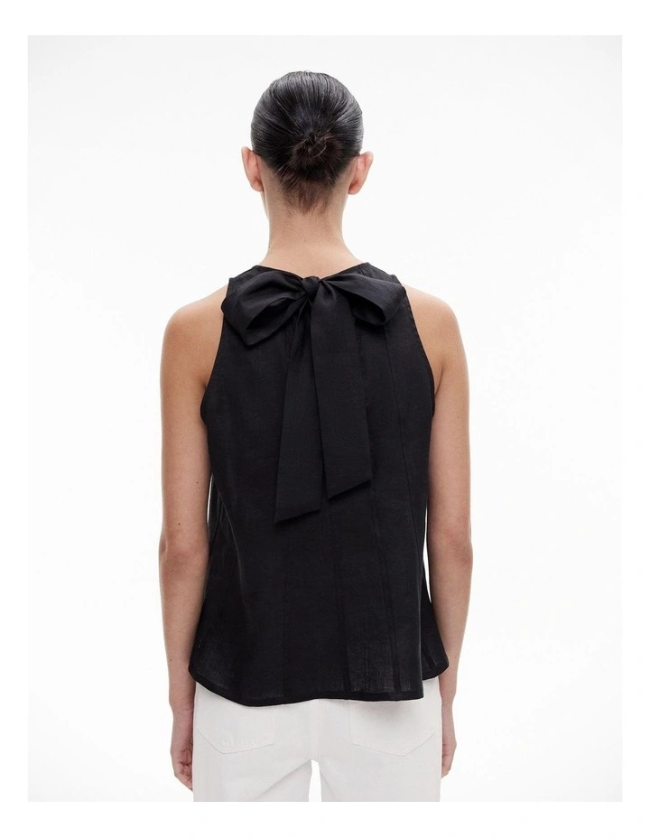 Seam Detail Tank in Black image 4