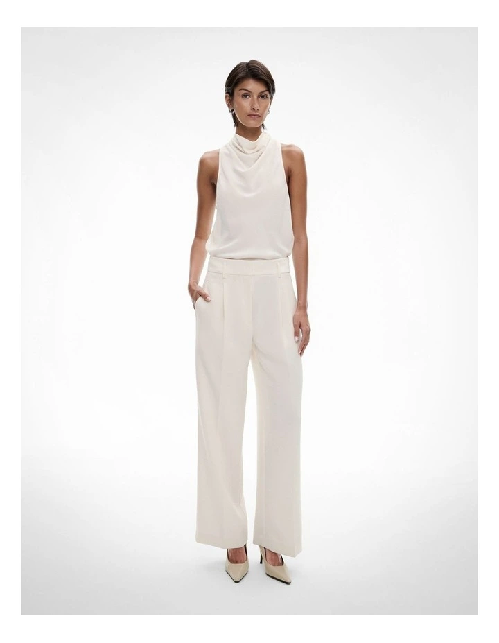 Draped Top in Chalk image 2