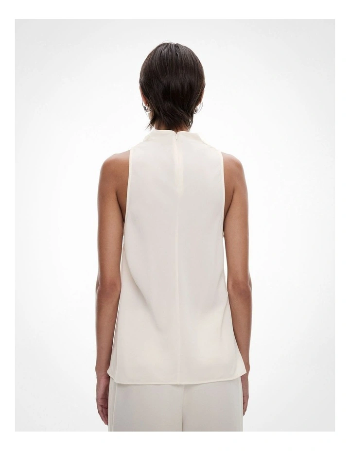 Draped Top in Chalk image 4