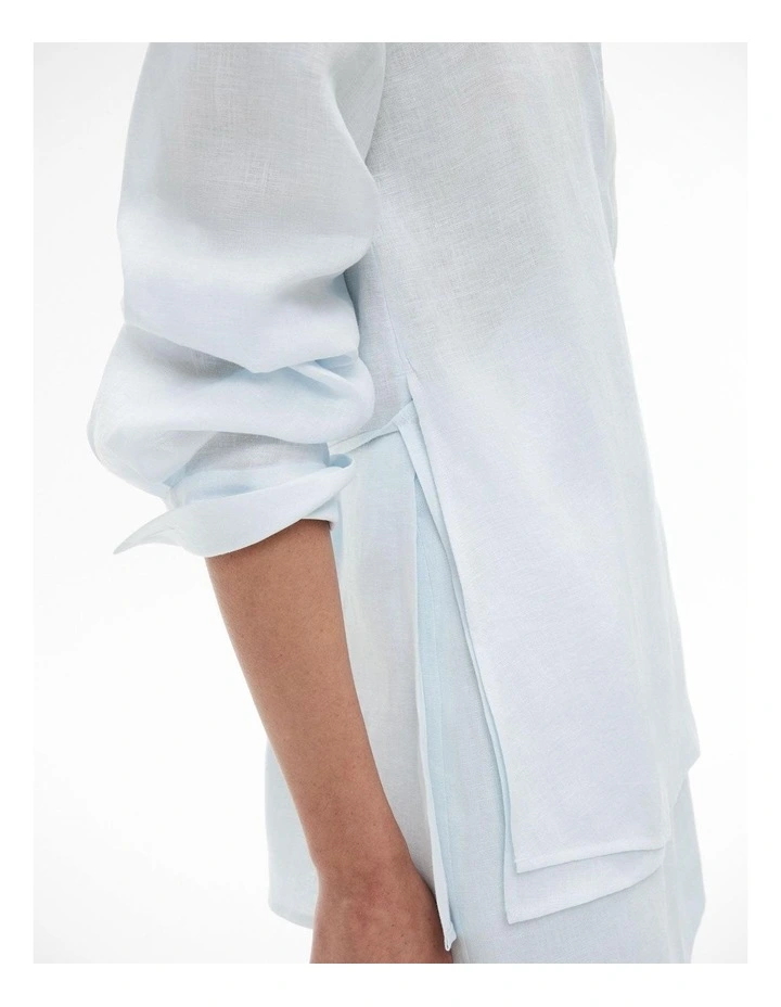 Wrap Shirt in Baby Blue image 3
