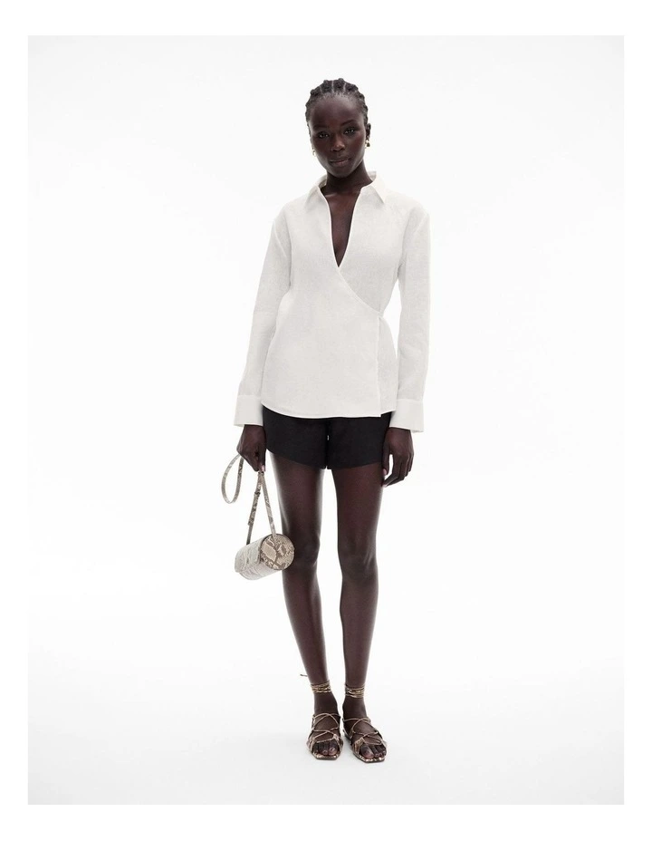 Wrap Shirt in Fresh White image 2