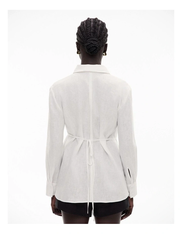Wrap Shirt in Fresh White image 4