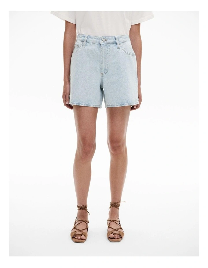 Denim Short in Washed Denim image 1