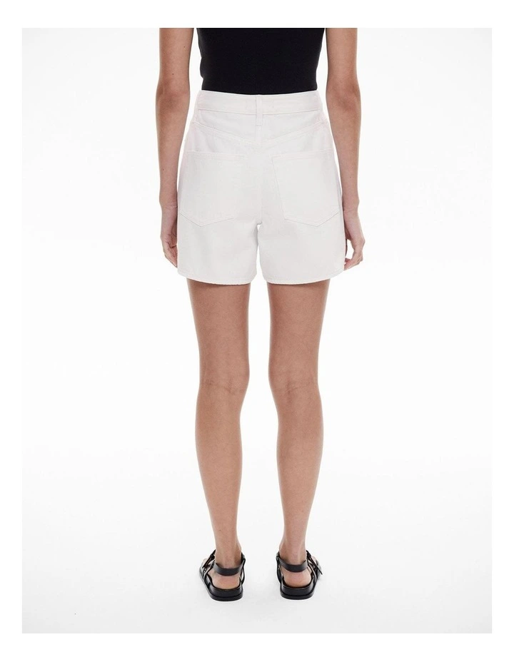 Denim Short in Fresh White image 4