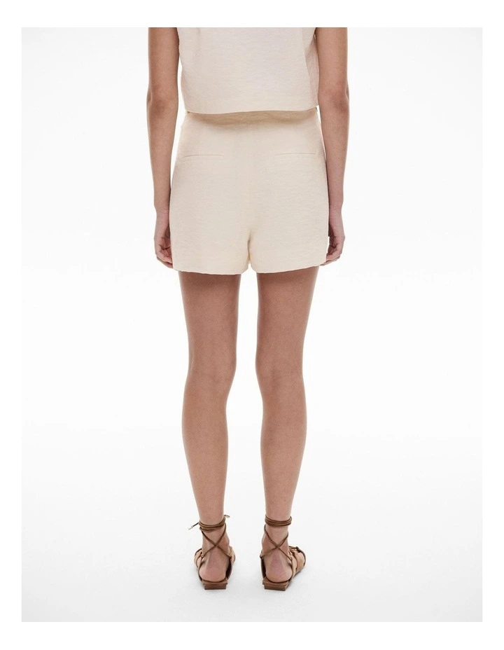 Tie Detail Wrap Skort in Cream image 2