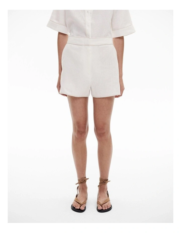 Contrast Detail Short in Fresh White image 1
