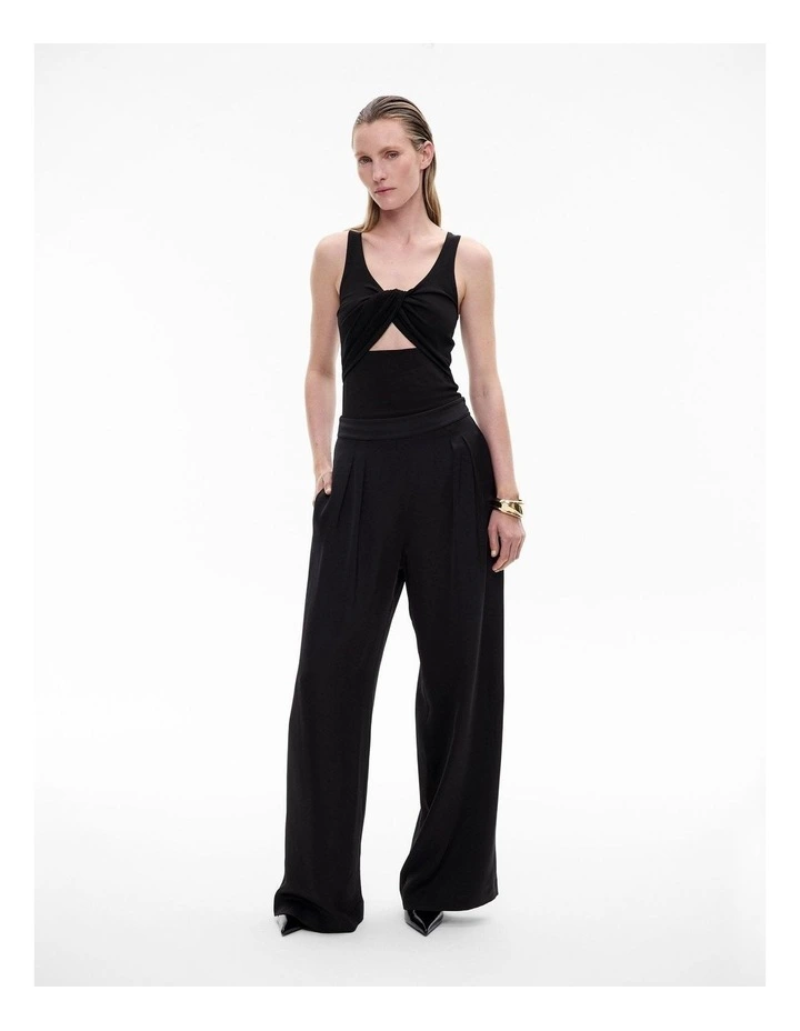 Drape Scoop Tank in Black image 4