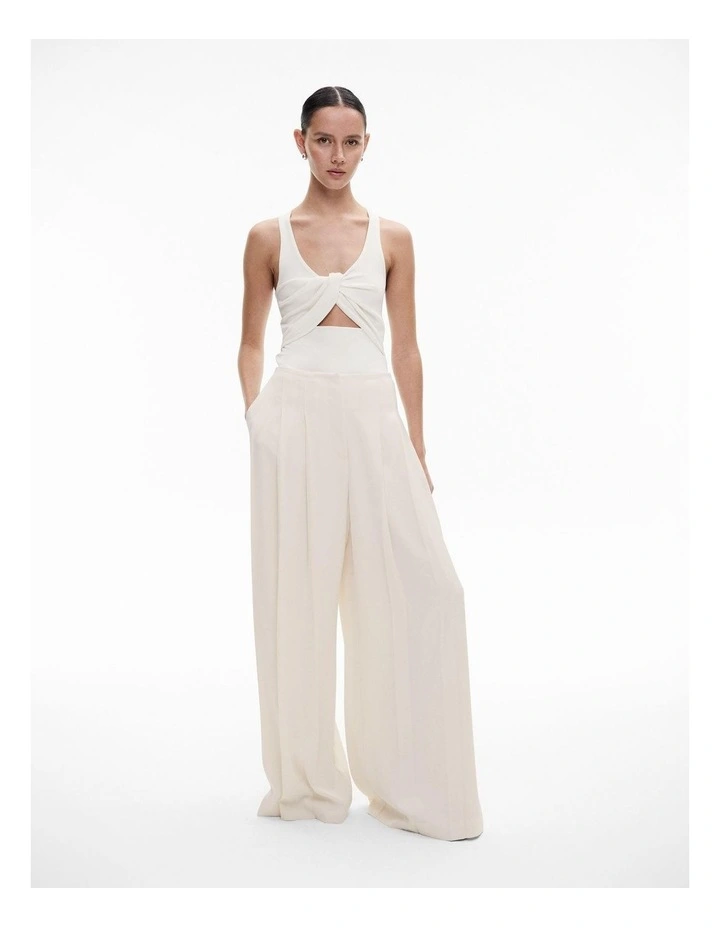 Drape Scoop Tank in Fresh White image 4