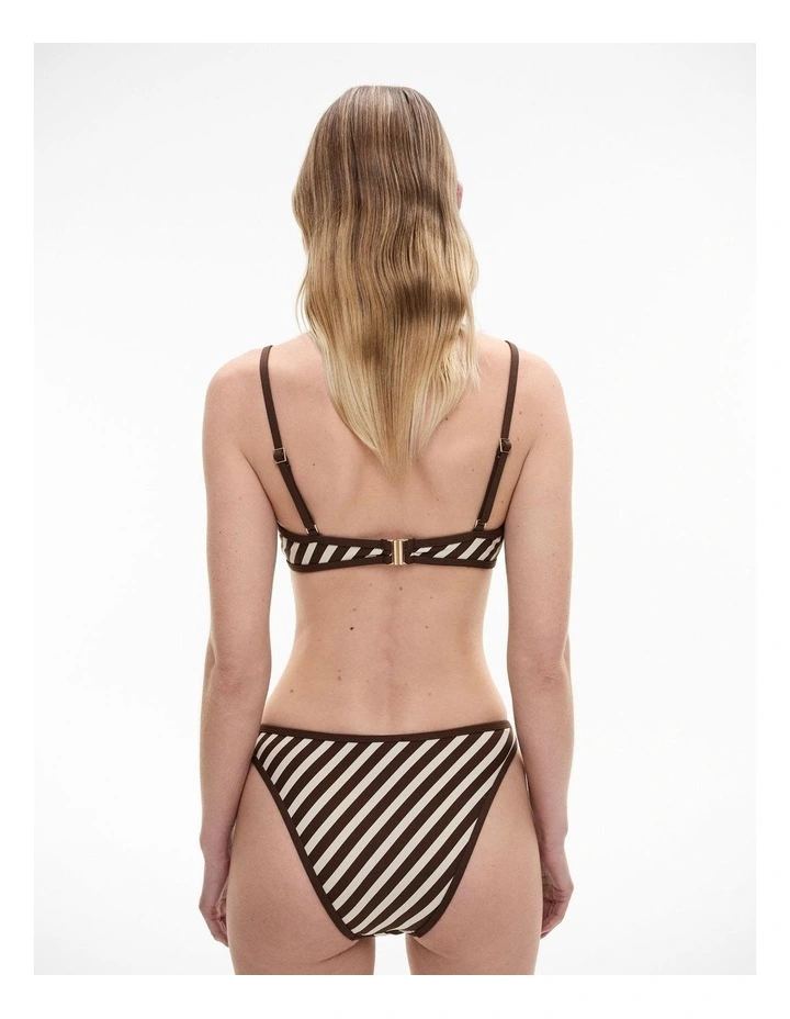 Bikini Top in Chocolate Stripe image 4