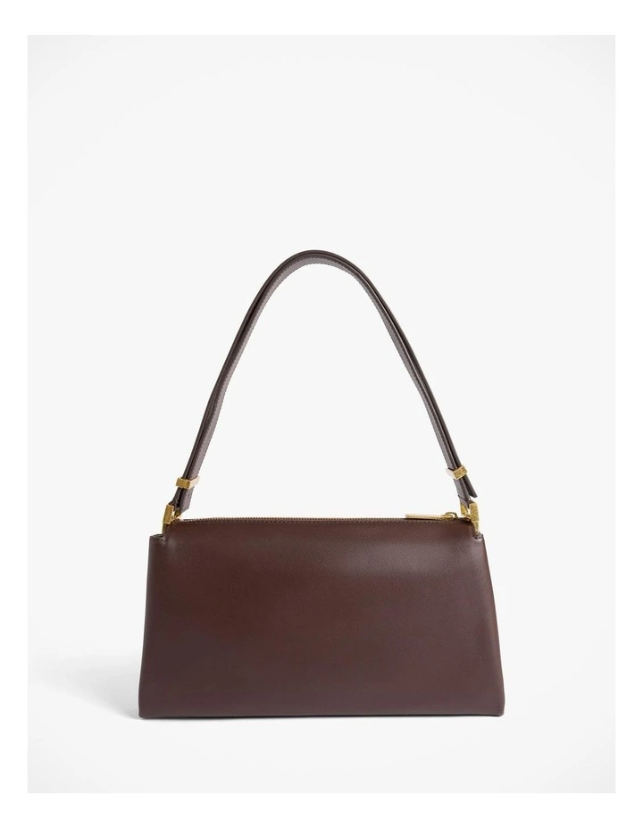 Liv Leather Bag in Chocolate image 1