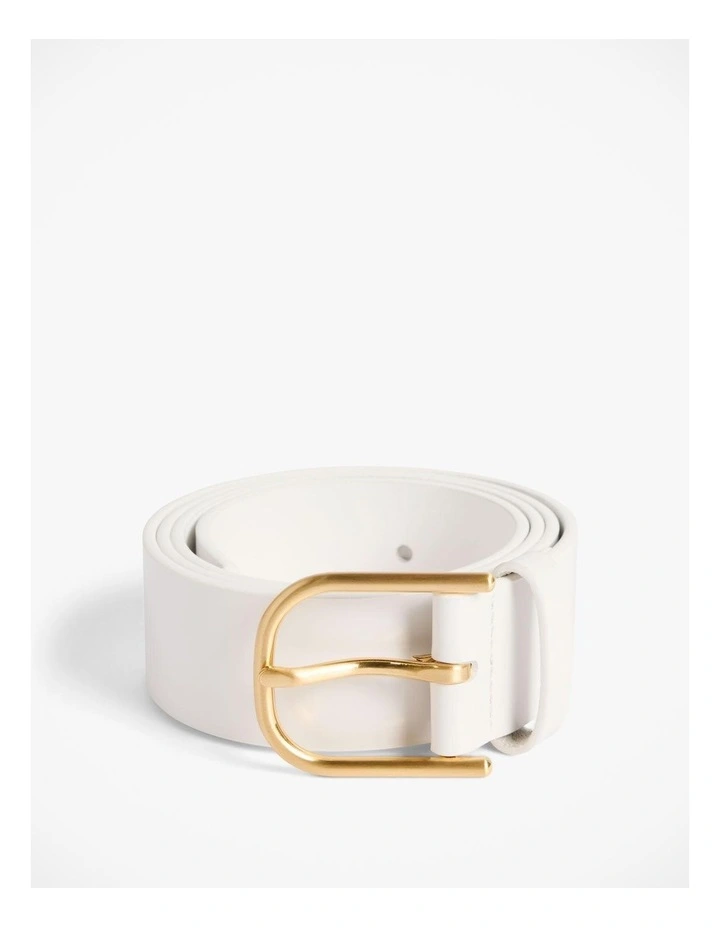 Emma Wide Belt in Fresh White image 3