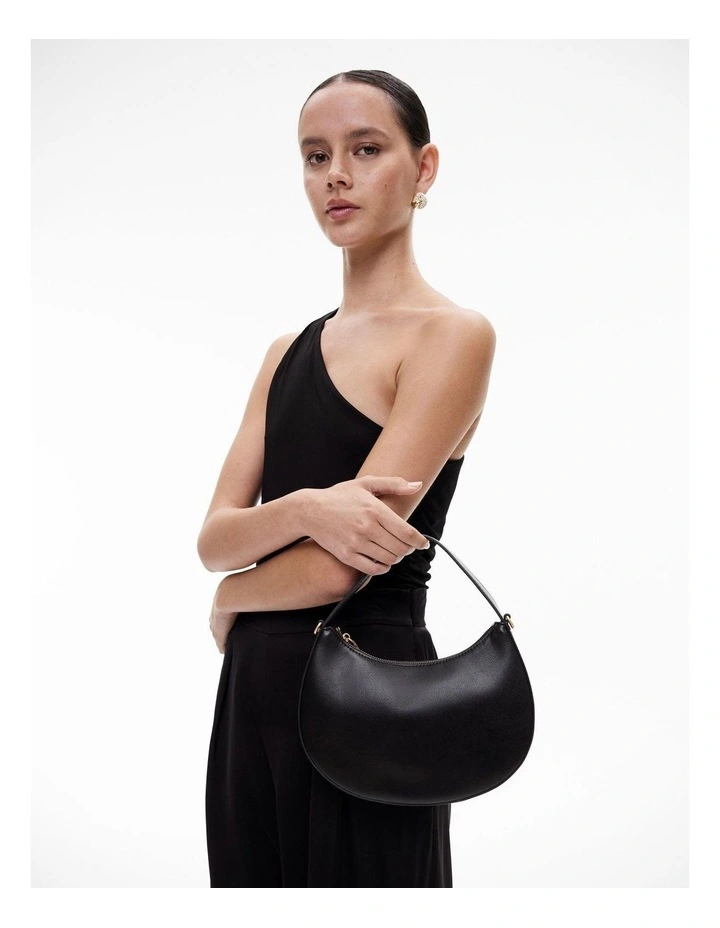Dylan Small Hobo Bag in Black image 2