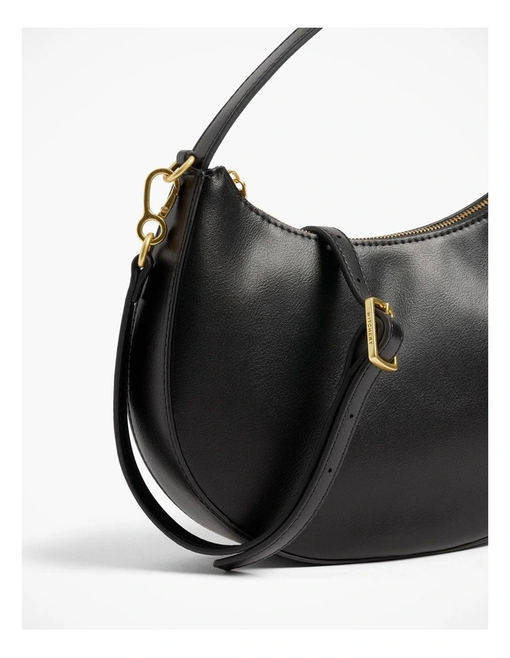 Dylan Small Hobo Bag in Black image 3