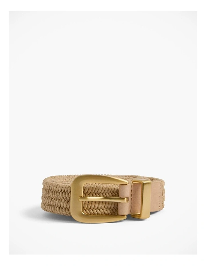 Marie Woven Belt in Natural image 3