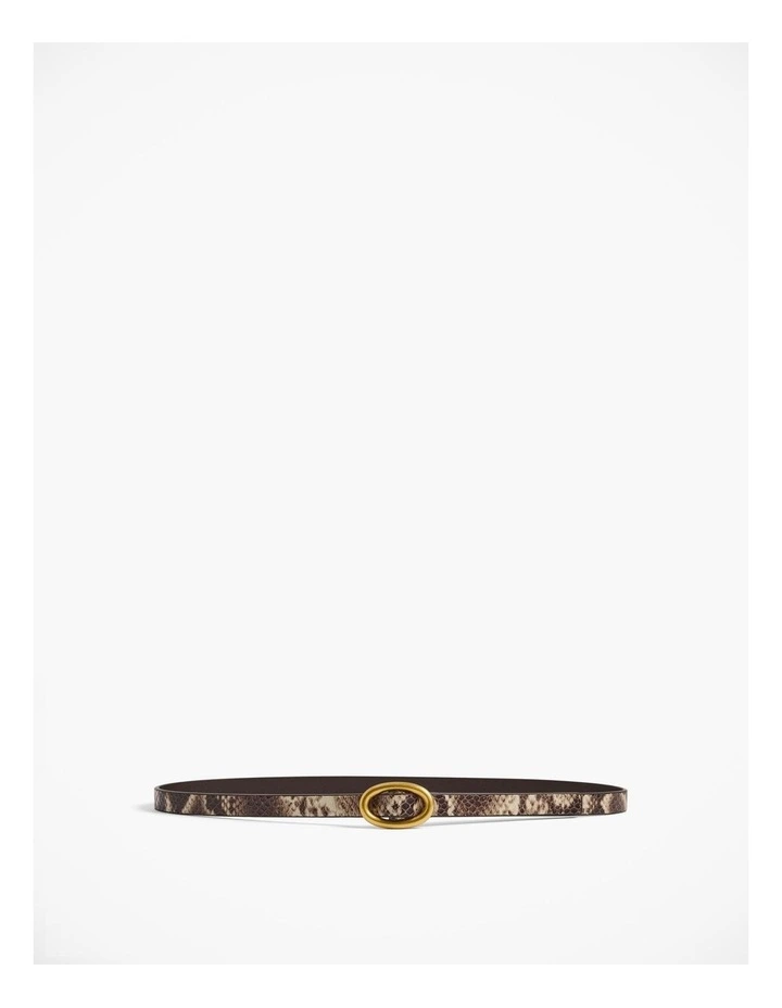 Andie Textured Leather Belt in Snake Multi image 1