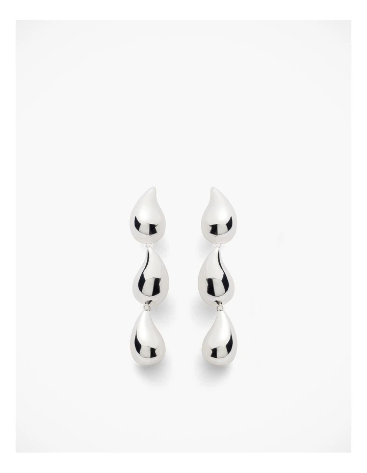Zahra Drop Earring in Silver image 1