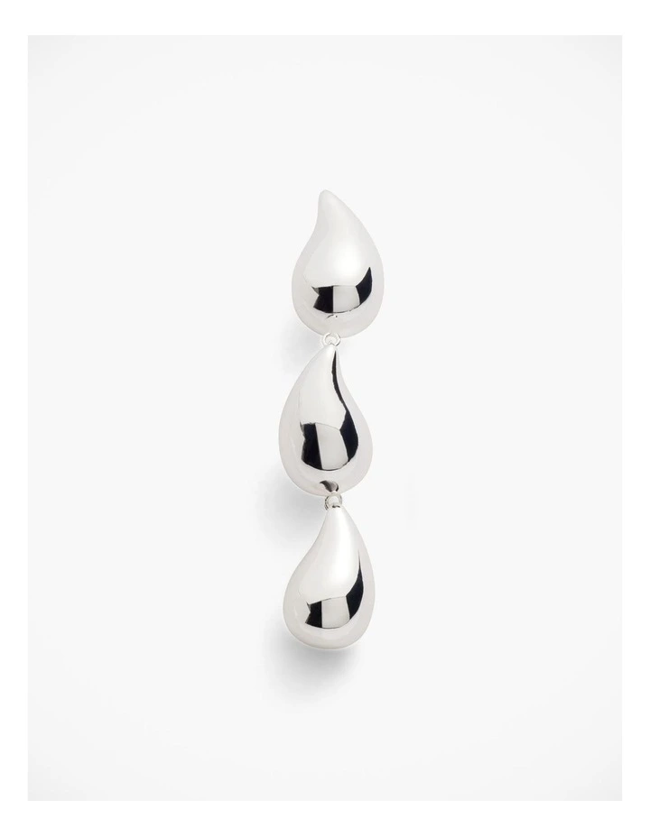 Zahra Drop Earring in Silver image 3