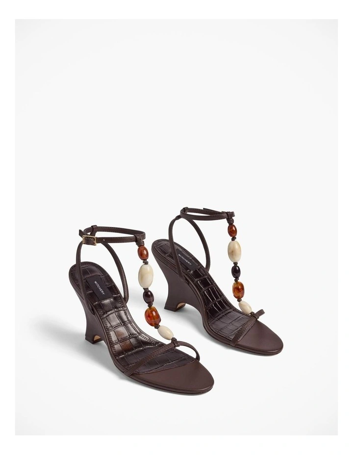 Giselle Wedge in Chocolate Brown image 3