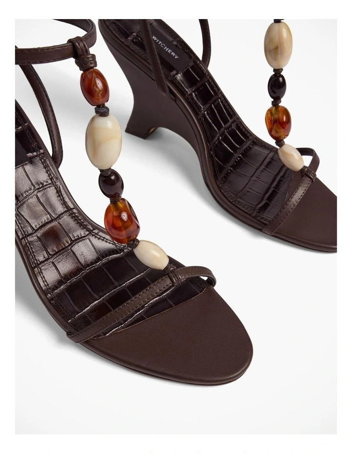 Giselle Wedge in Chocolate Brown image 4