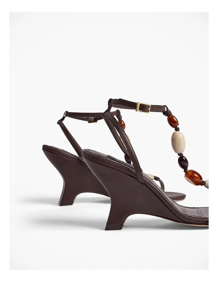 Giselle Wedge in Chocolate Brown image 5