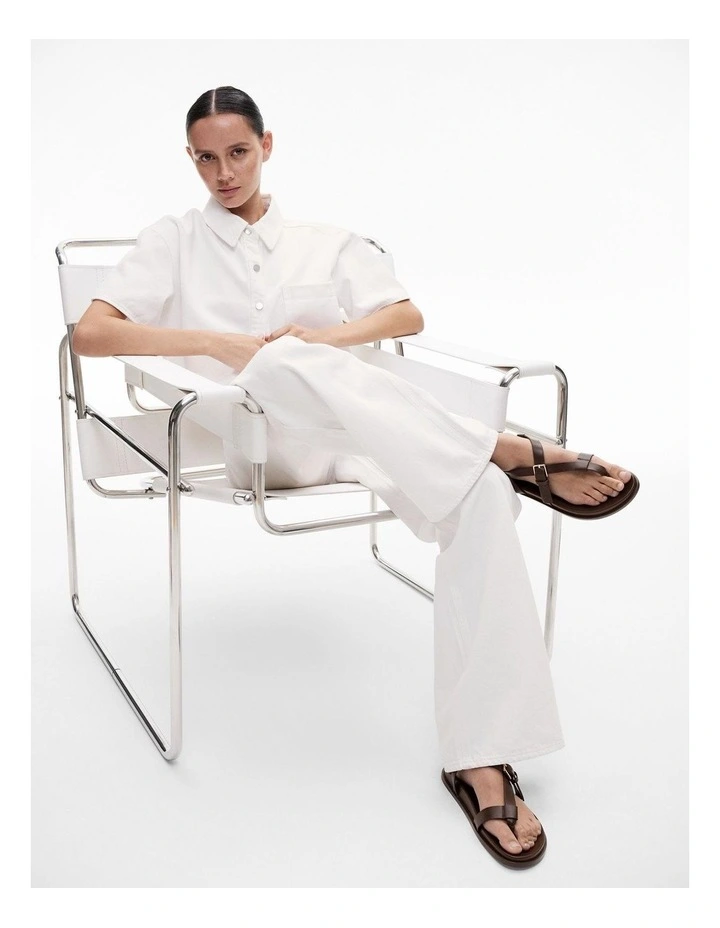 Billie Sandal in Chocolate Brown image 2