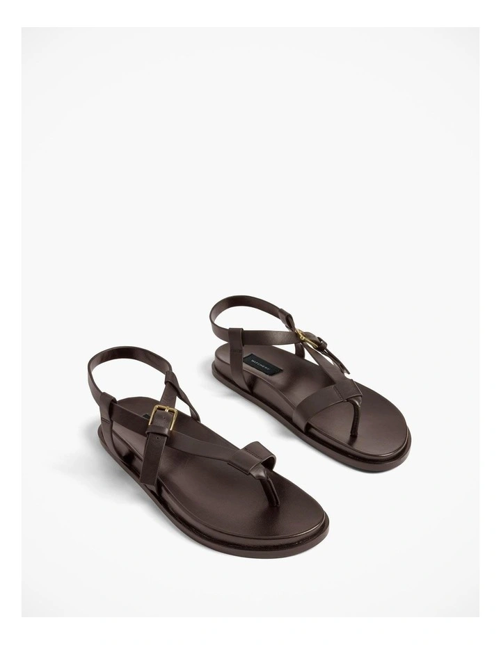 Billie Sandal in Chocolate Brown image 3