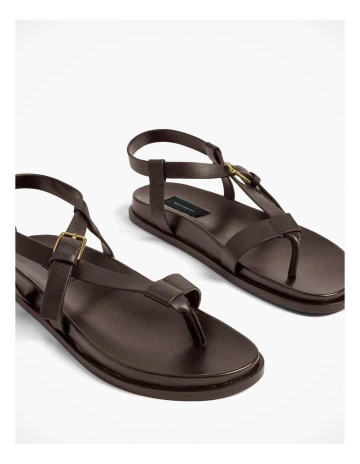 Billie Sandal in Chocolate Brown image 4