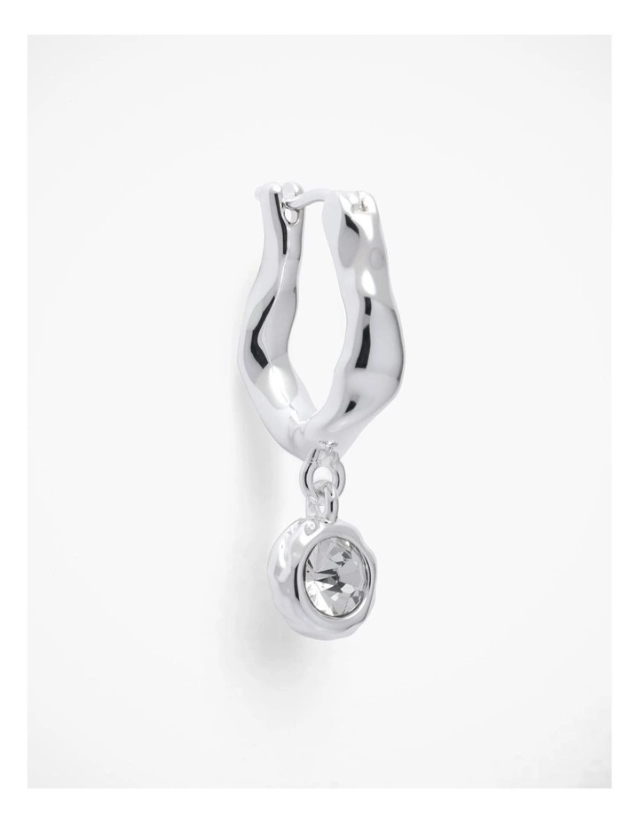 Eliza Crystal Hoop in Silver image 2