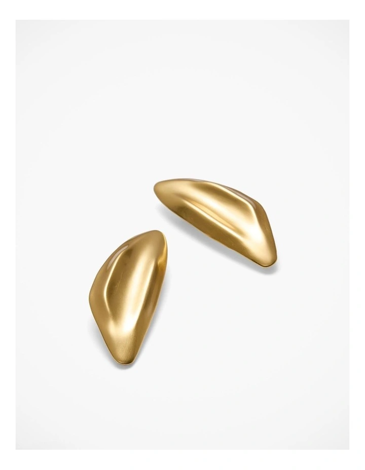 Camilla Clip-On Earring in Brushed Gold image 4