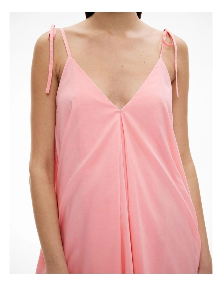 Invert Pleat Mini Dress in Guava image 3