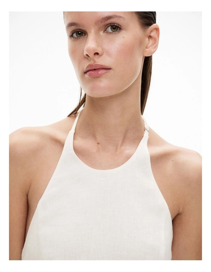 Drop Waist Dress in Fresh White image 3