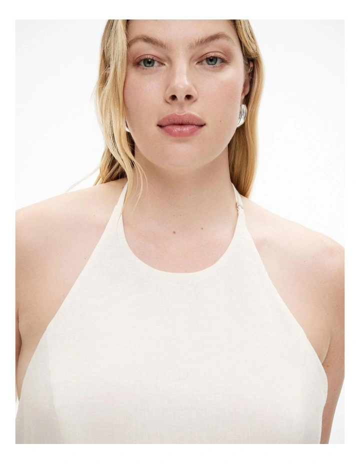 Drop Waist Dress in Fresh White image 7
